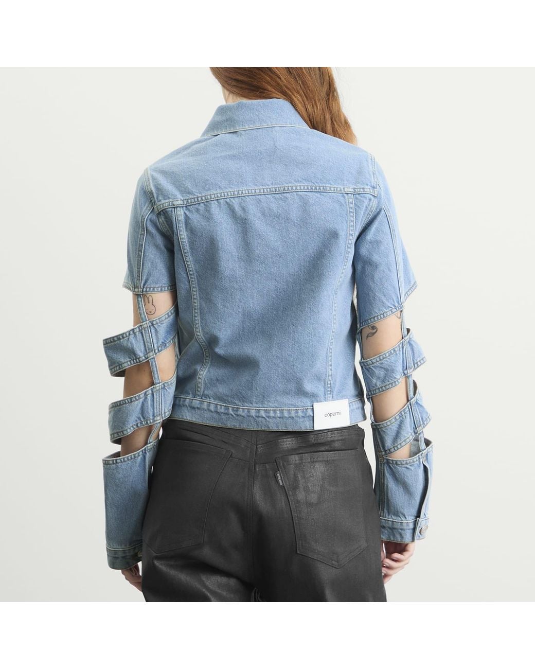 Coperni Blue Spiral Denim Jacket