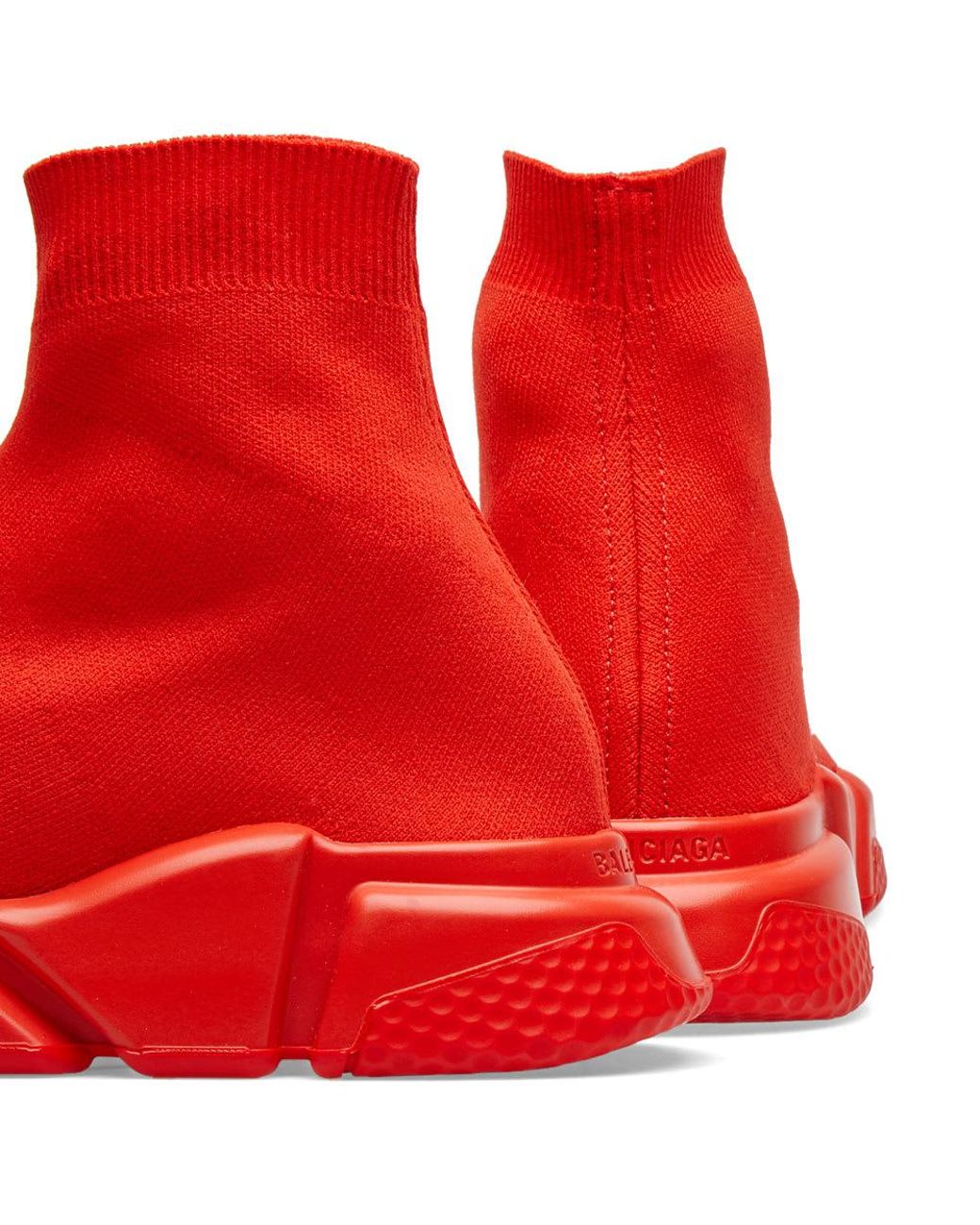 Balenciaga Speed Sock Logo Trainers in Red for Men | Lyst Canada
