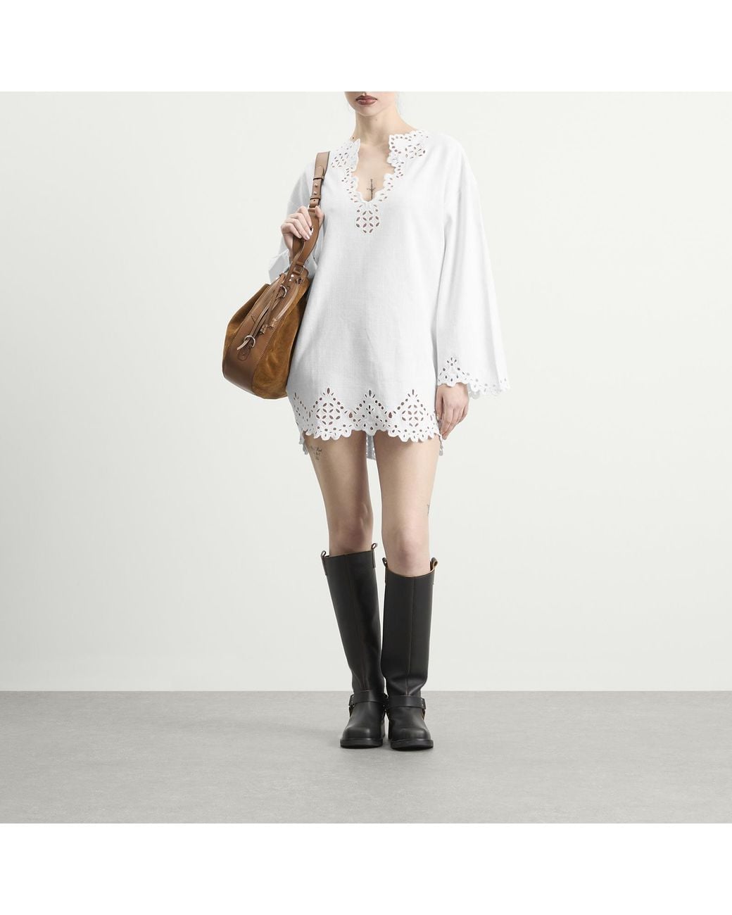 Isabel Marant White Sherazade Mini Dress