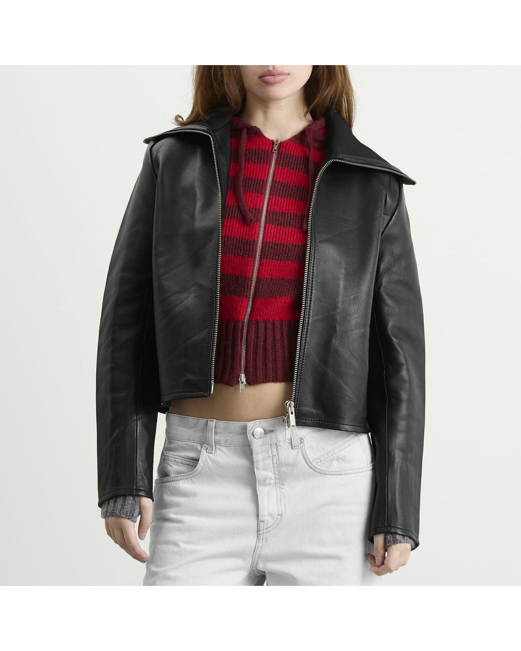 Samsøe & Samsøe Black Sashira Leather Jacket