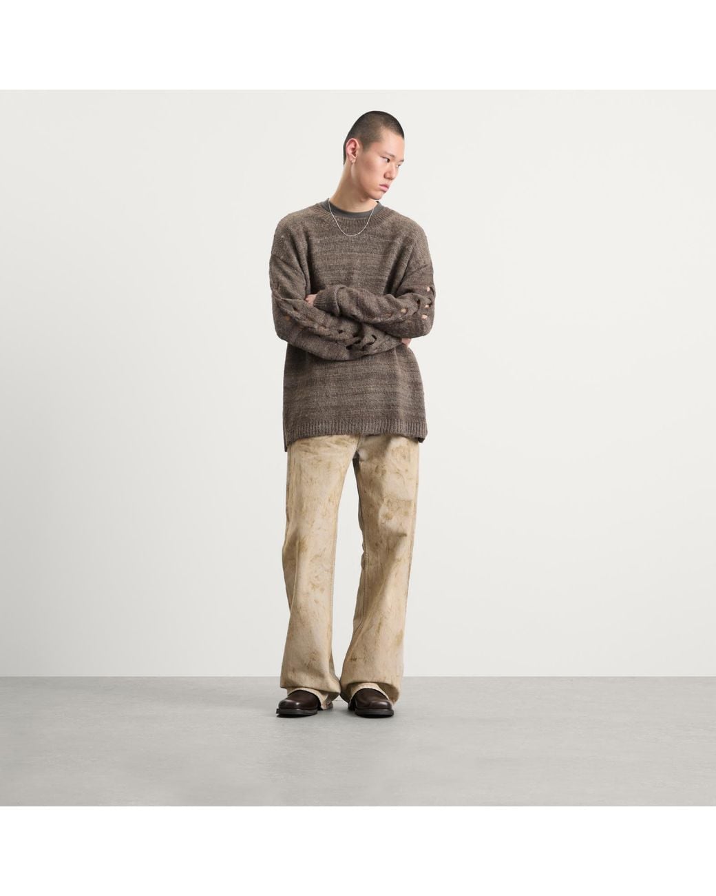Our Legacy Brown Popover Roundneck for men