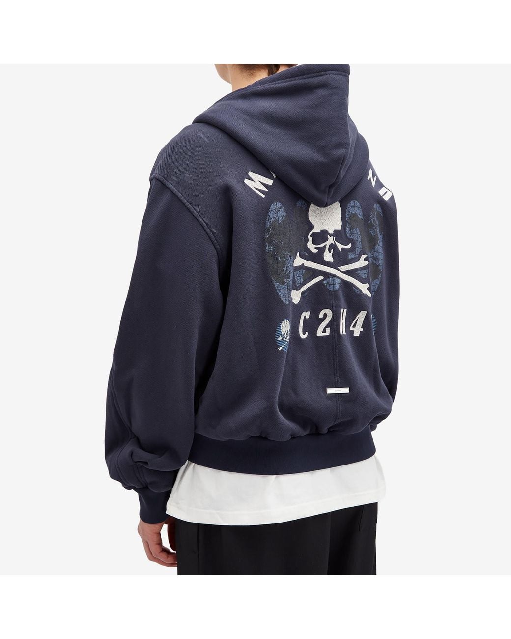C2H4 X Mastermind Japan Profile Zip Hoodie in Blue for Men | Lyst UK