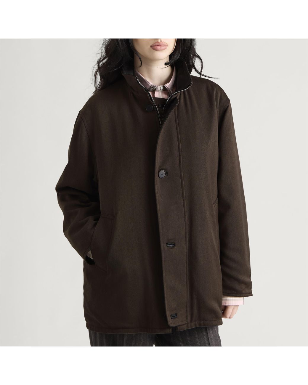 Auralee Brown Reversible Coat
