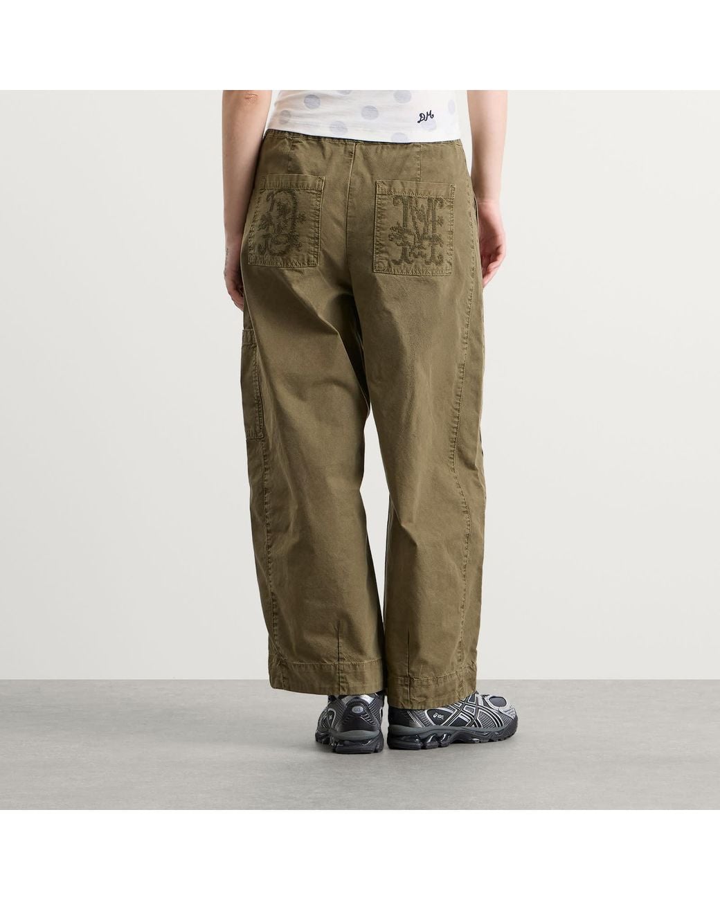 Damson Madder Green Felix Twill Trousers