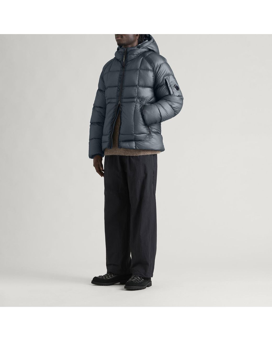 C P Company Blue Dd-Shell Hooded Down Jacket for men