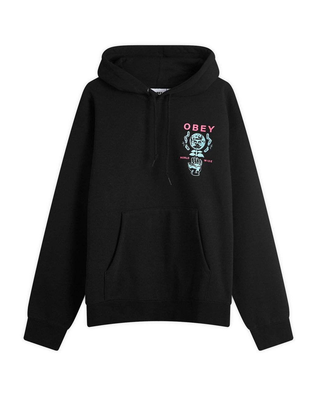 Obey Helping Hand Hoodie in Black for Men Lyst UK