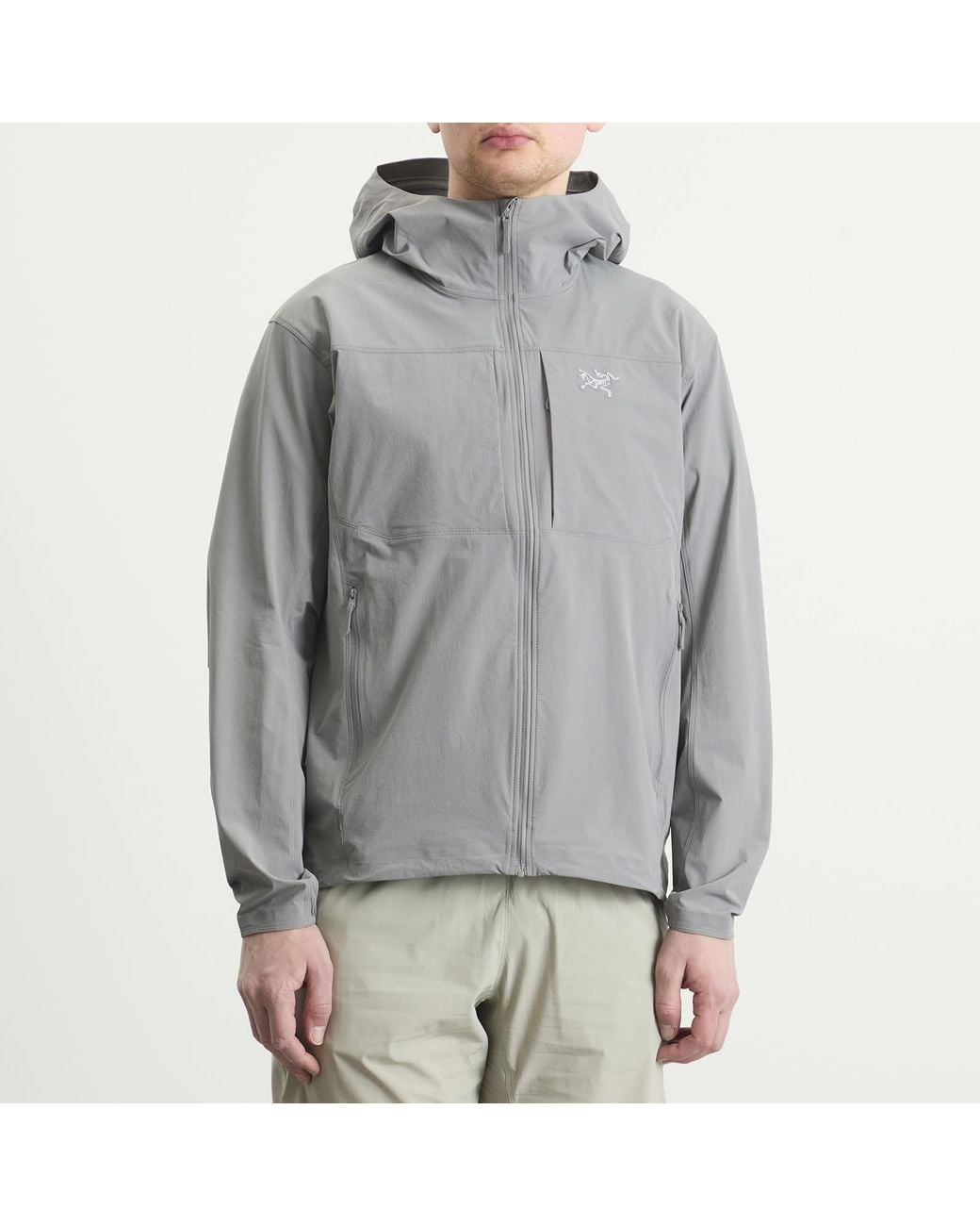 Arc'teryx Gray Gamma Lightweight Hooded Jacket for men