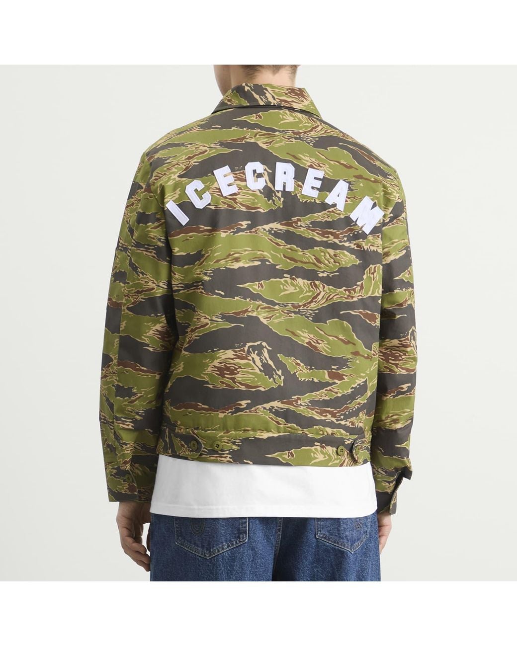 Tiger Blend In ICECREAM Tiger Stripe Work Jacket in Green for Men | Lyst