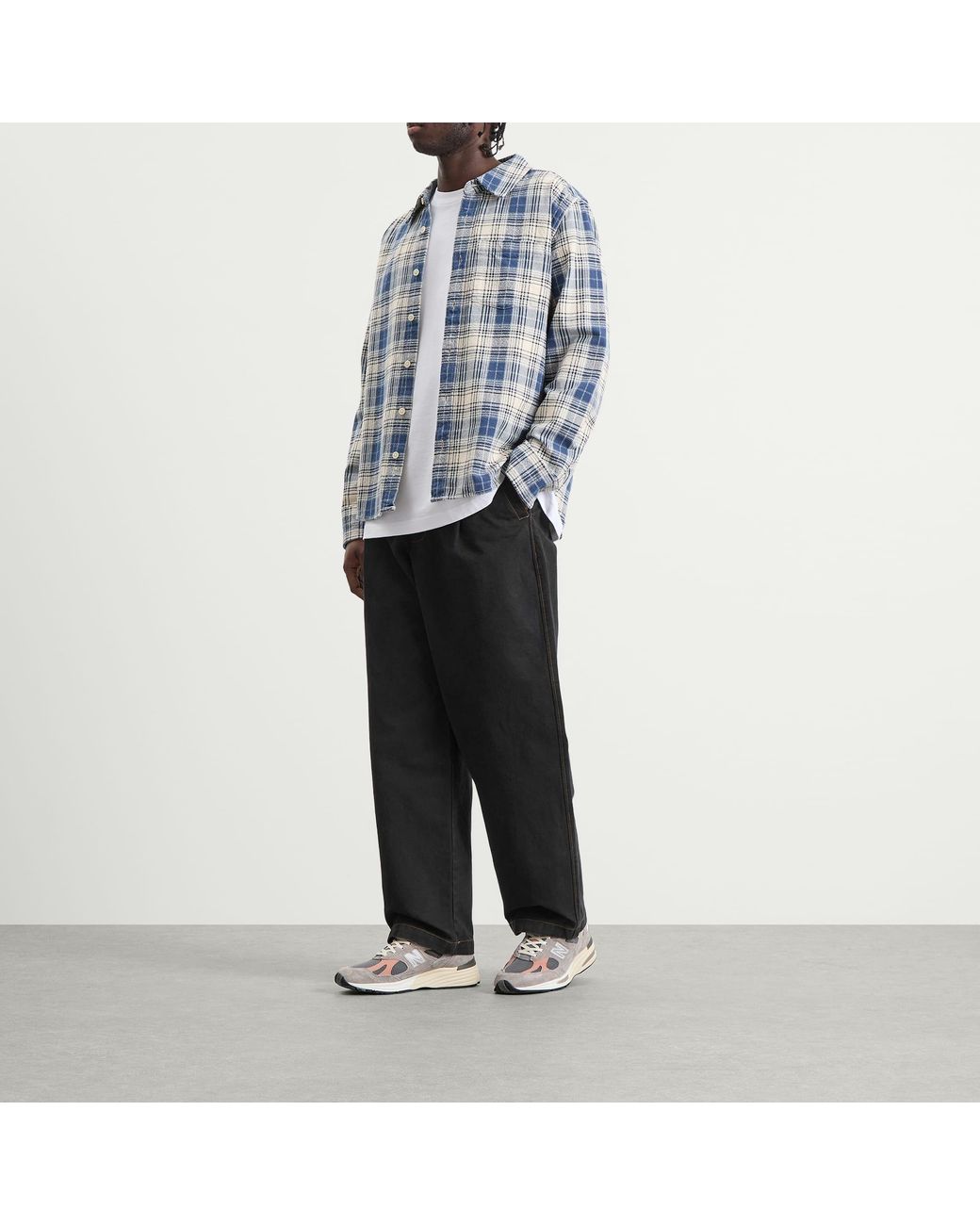 BOUND Gray Heavy Canvas Workwear Trousers for men