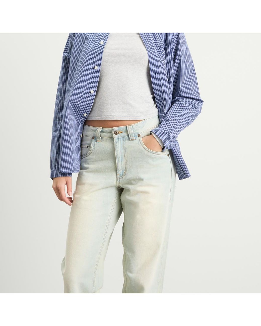 Dime Gray Relaxed Denim Pants
