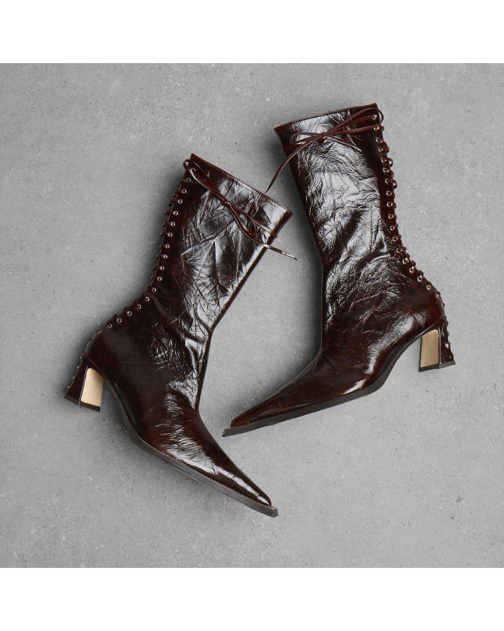 Miista Black Shelley Crinkle Boots