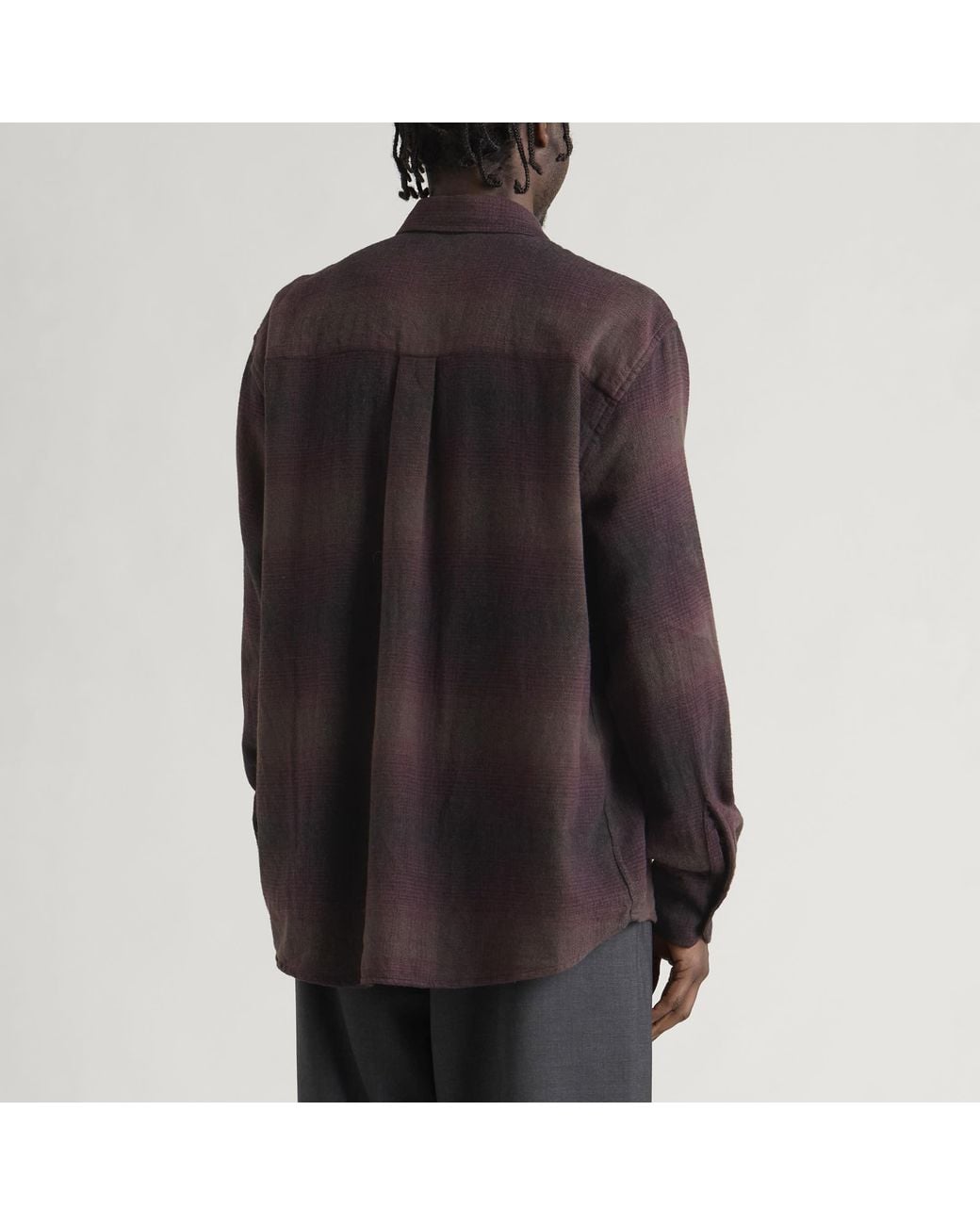 Our Legacy Black Cordial Check Grain Weave Above Shirt for men