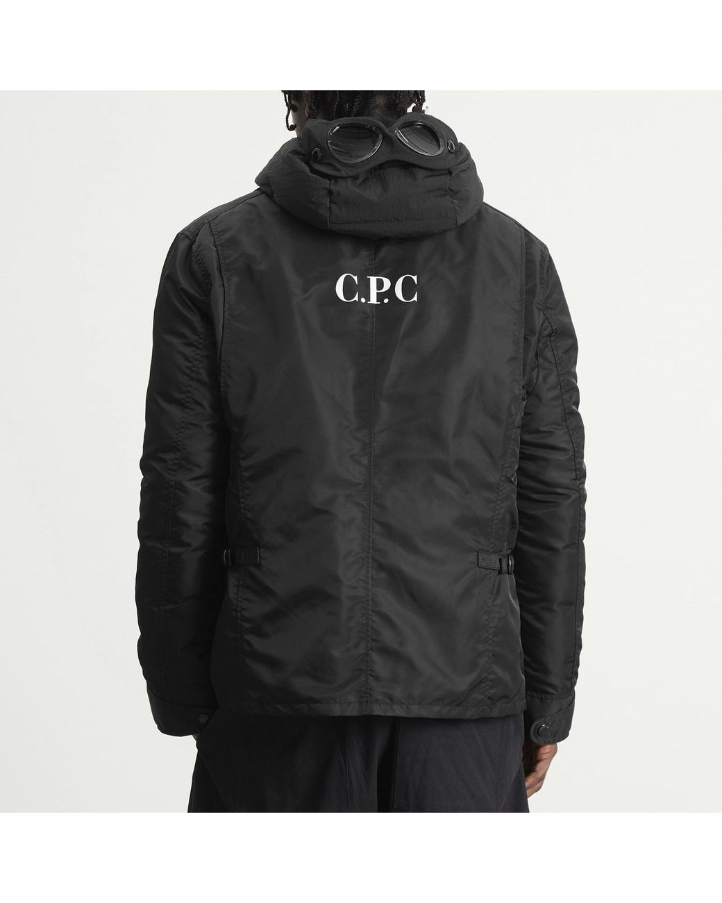 Junya Watanabe X C.P. Company Nylon Twill Goggle Jacket in Black