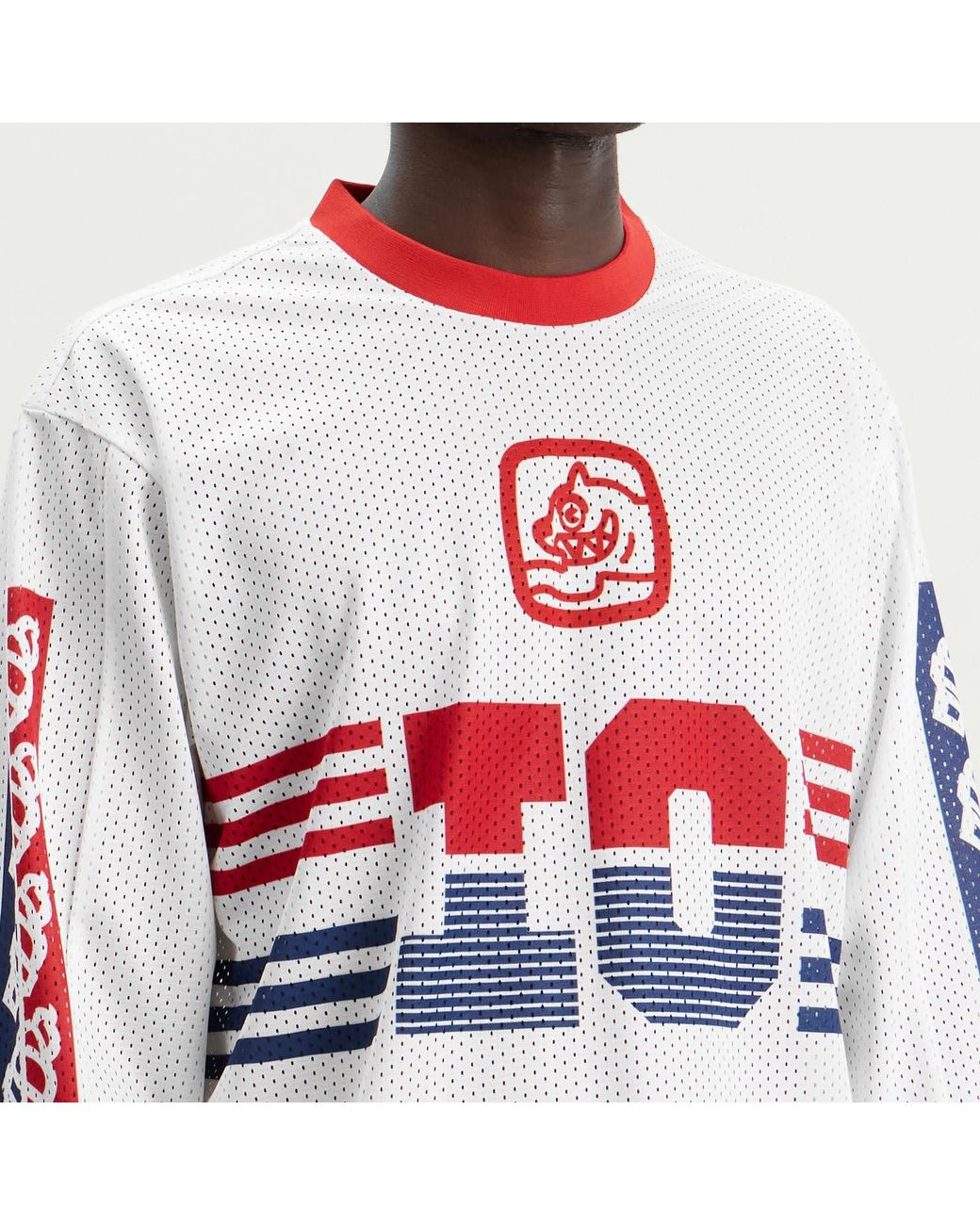 ICECREAM White Moto Ls Mesh Shirt for men
