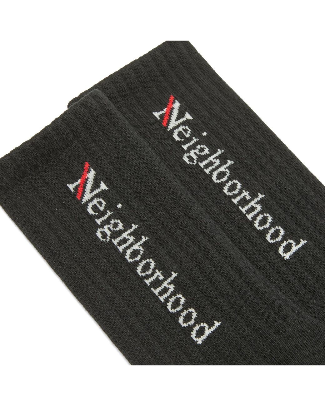 Neighborhood Black Logo Socks for men
