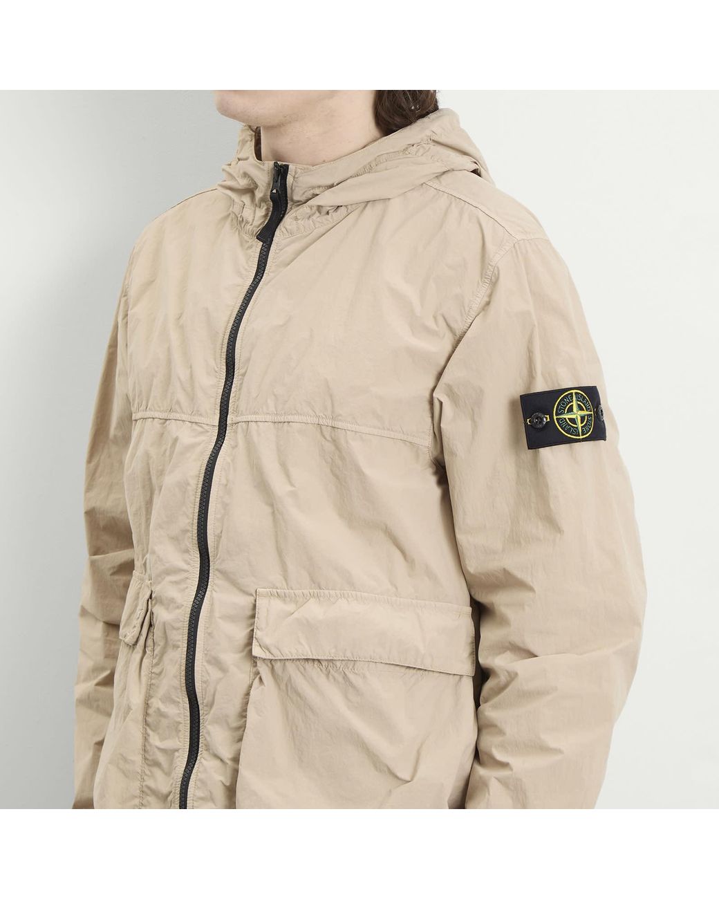 Stone Island Natural Nylon Smerigliato-Tc Short Parka Jacket for men