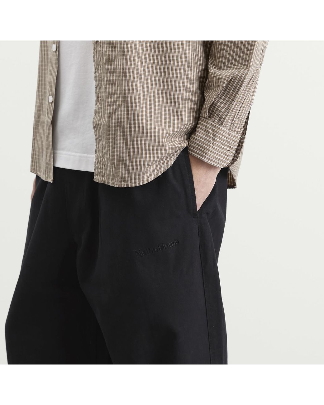No Problemo Black Canvas Work Pants for men