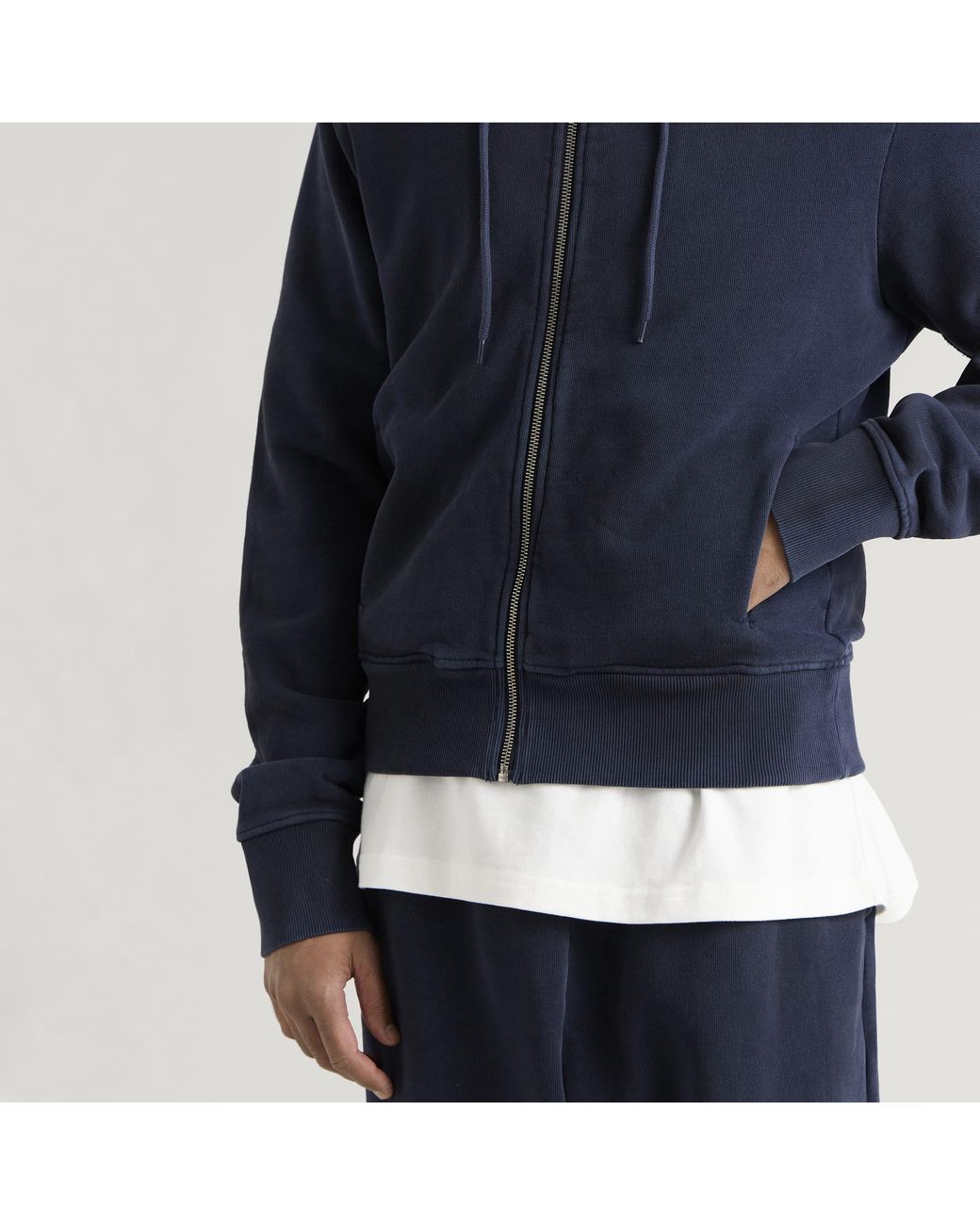 Entire studios Blue Slim Zip Up Hoodie for men