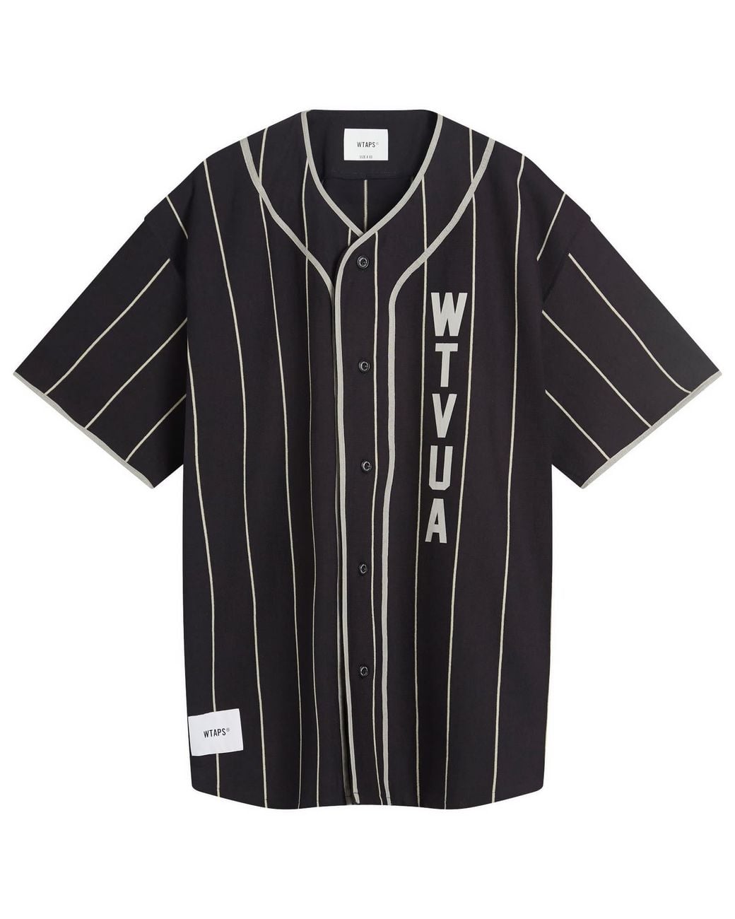 WTAPS ベースボールシャツ WTAPS Stripe Baseball Shirt in Black for Men | Lyst