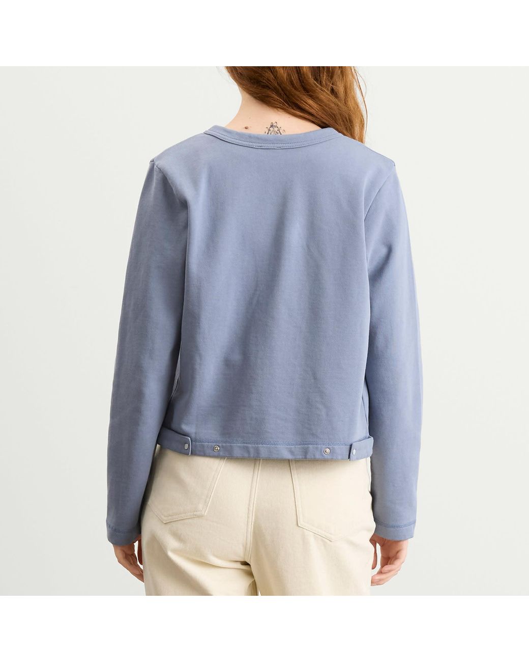 Fruity Booty Blue Cotton Terry Cardigan