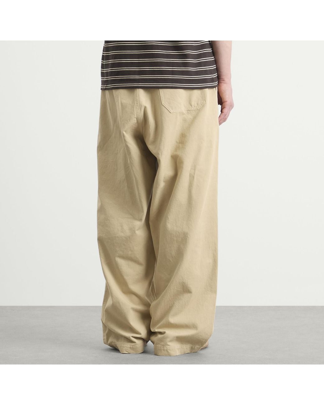 Kaptain Sunshine Natural Cotton Drill Wide Pants for men