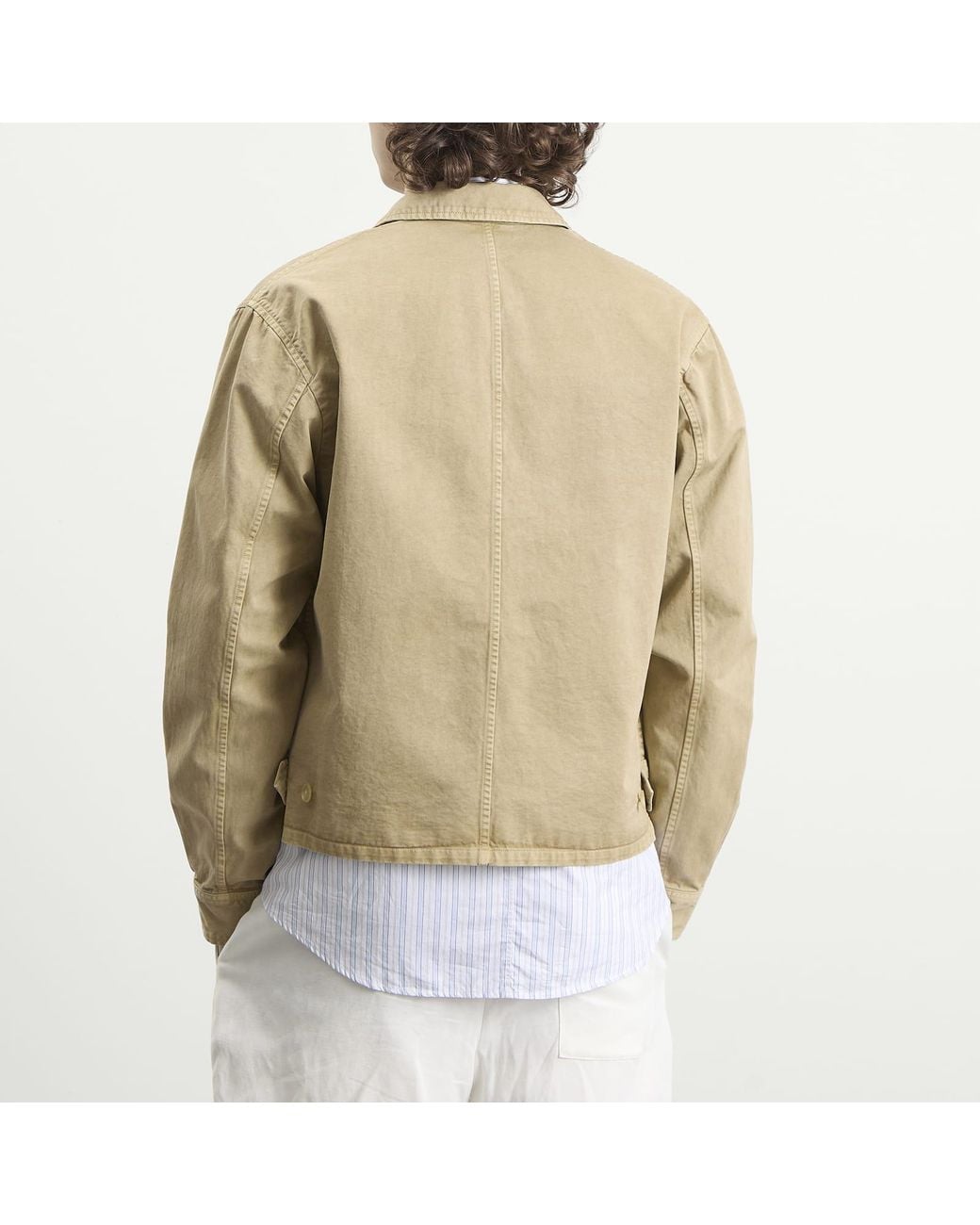 AURALEE Garment-Dyed Finx Light Chino Blouson in Natural for Men