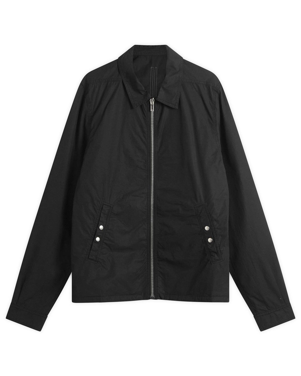 Rick Owens Black Zipfront Jacket for men