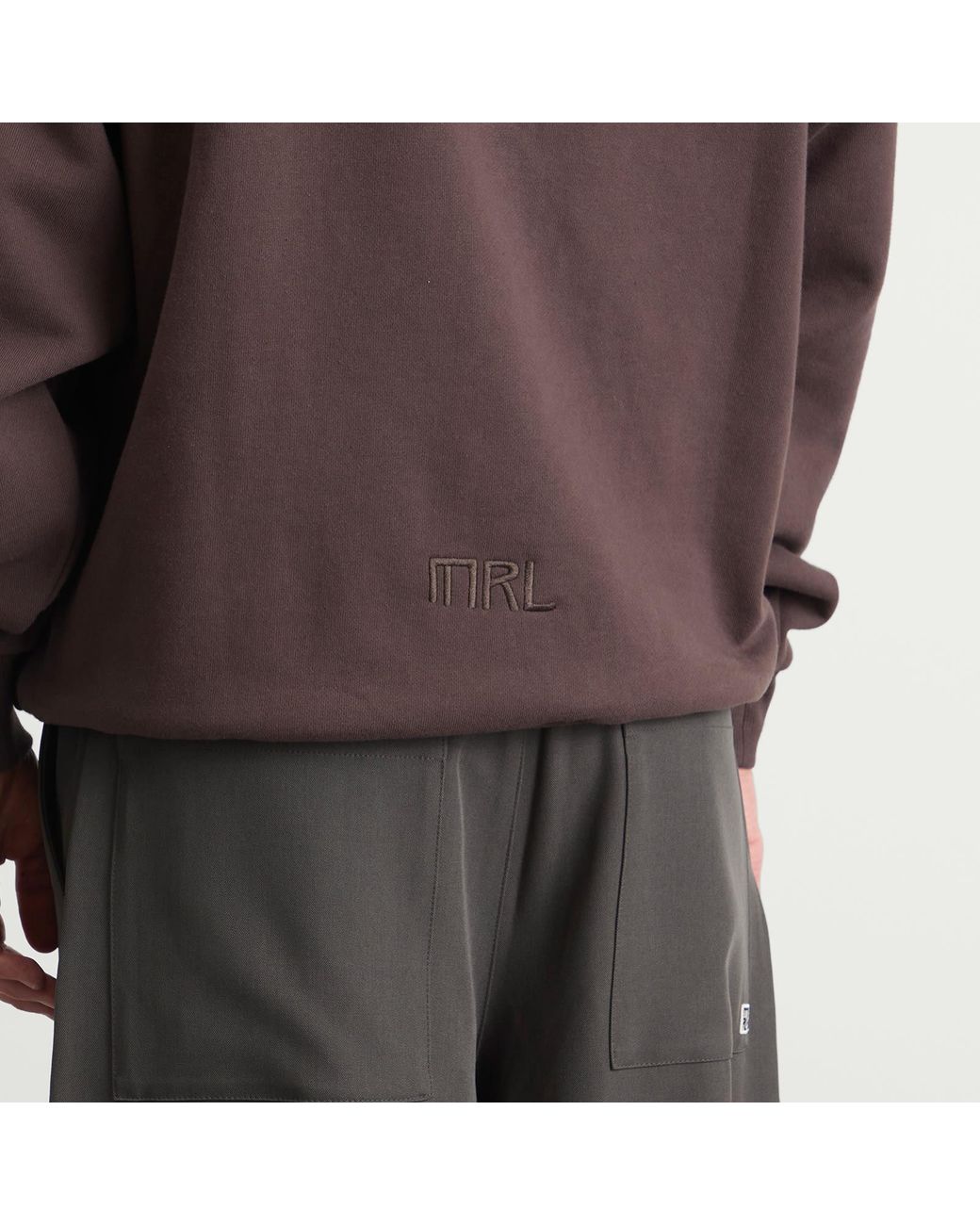 Merely Made Brown Wide Rib Sweatshirt for men