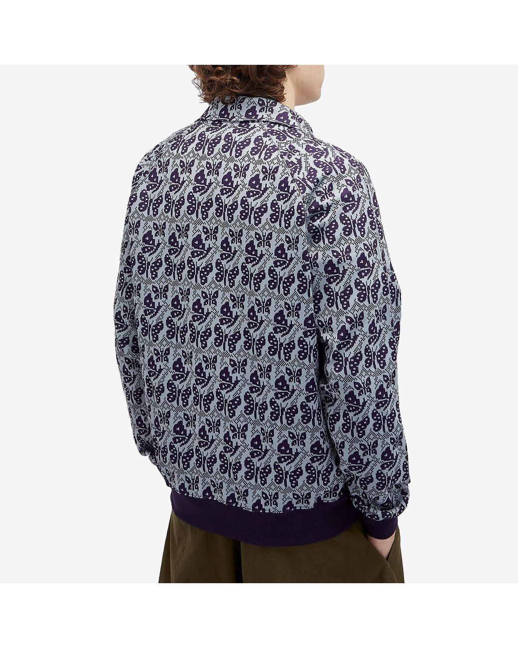 Needles Poly Jacquard Track Jacket in Blue for Men | Lyst