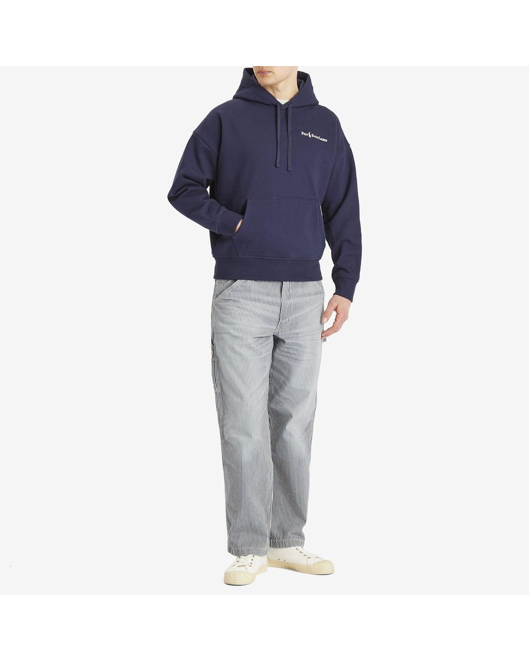 ★POLO RALPH LAUREN★Embroidered Chest Logo Hoodie 関税込★ Polo Ralph Lauren Embroidered Chest Logo Hoodie in Blue for