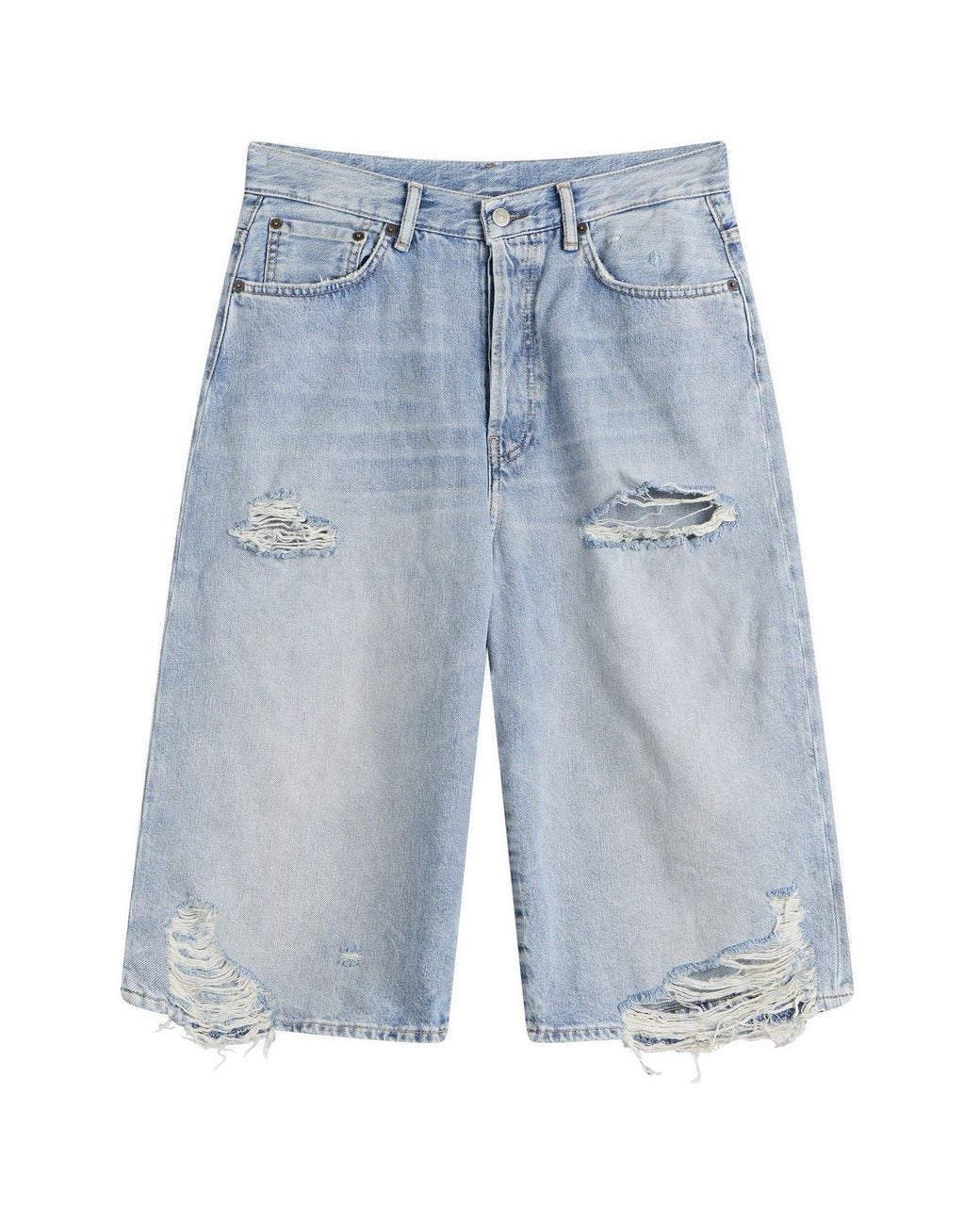 Acne Studios Judda Ripped Denim Shorts in Blue for Men | Lyst UK