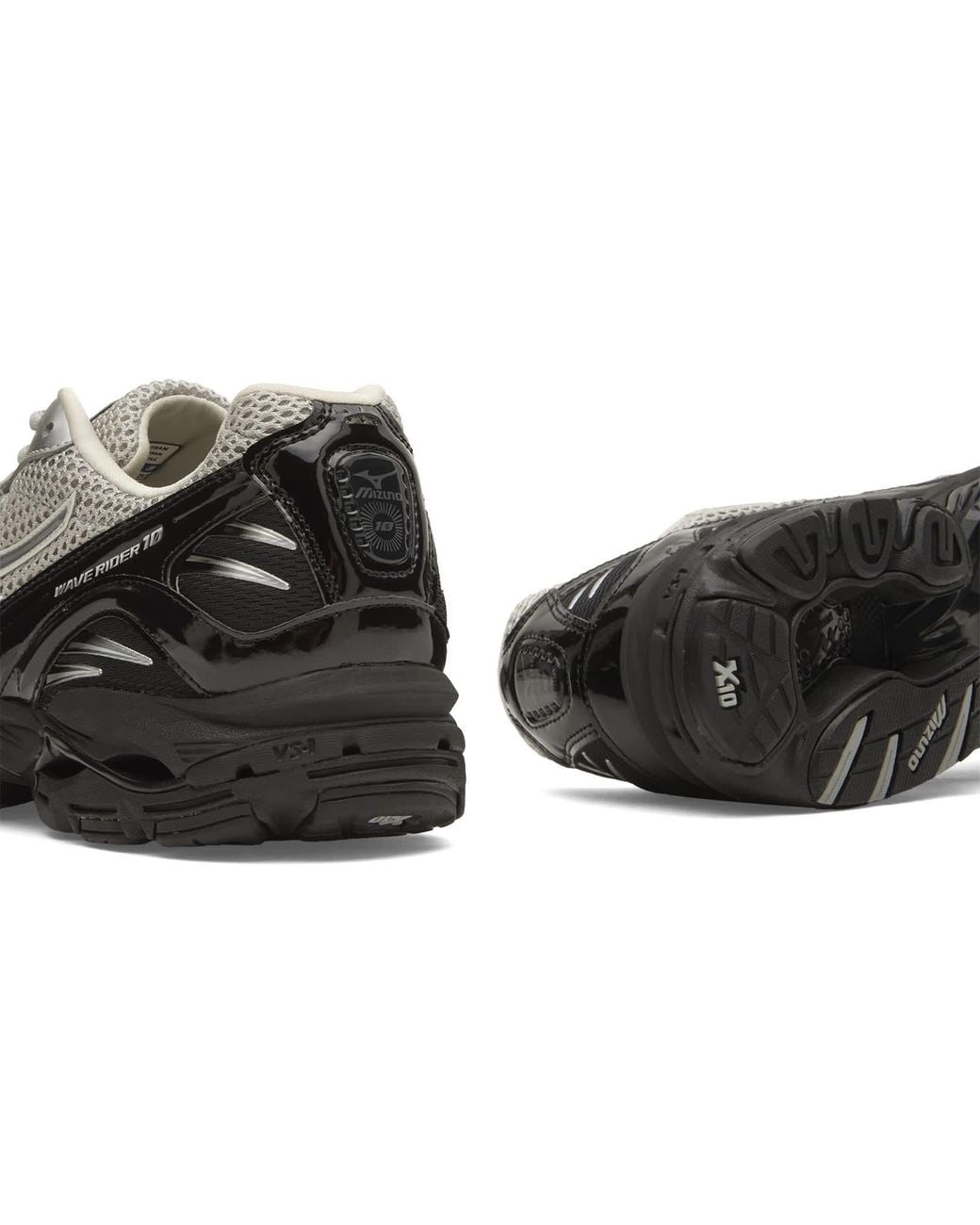 Mesh Rider Logo Mizuno Wave Rider 10 Sneakers in White for Men | Lyst