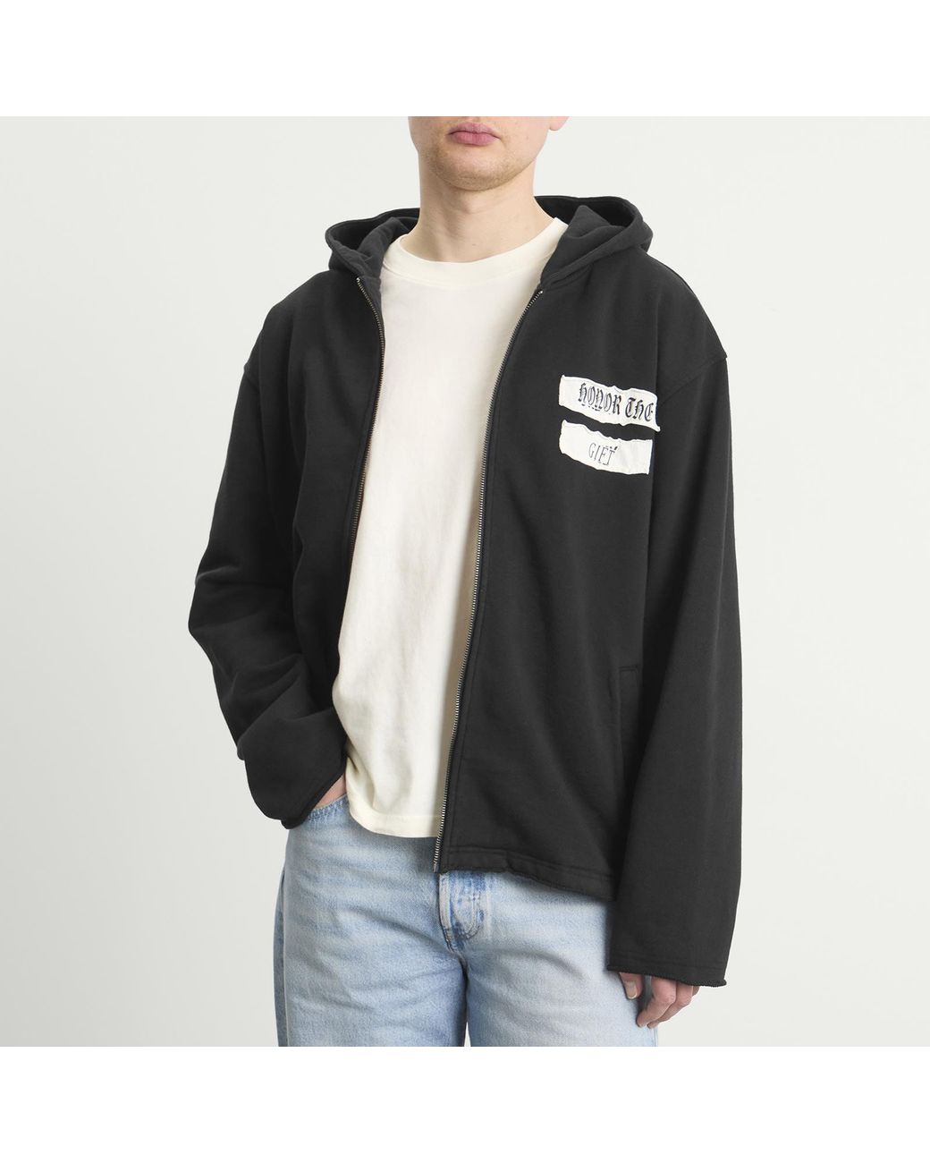 Honor The Gift Black Running Shit Since 1988 Zip Hoodie for men