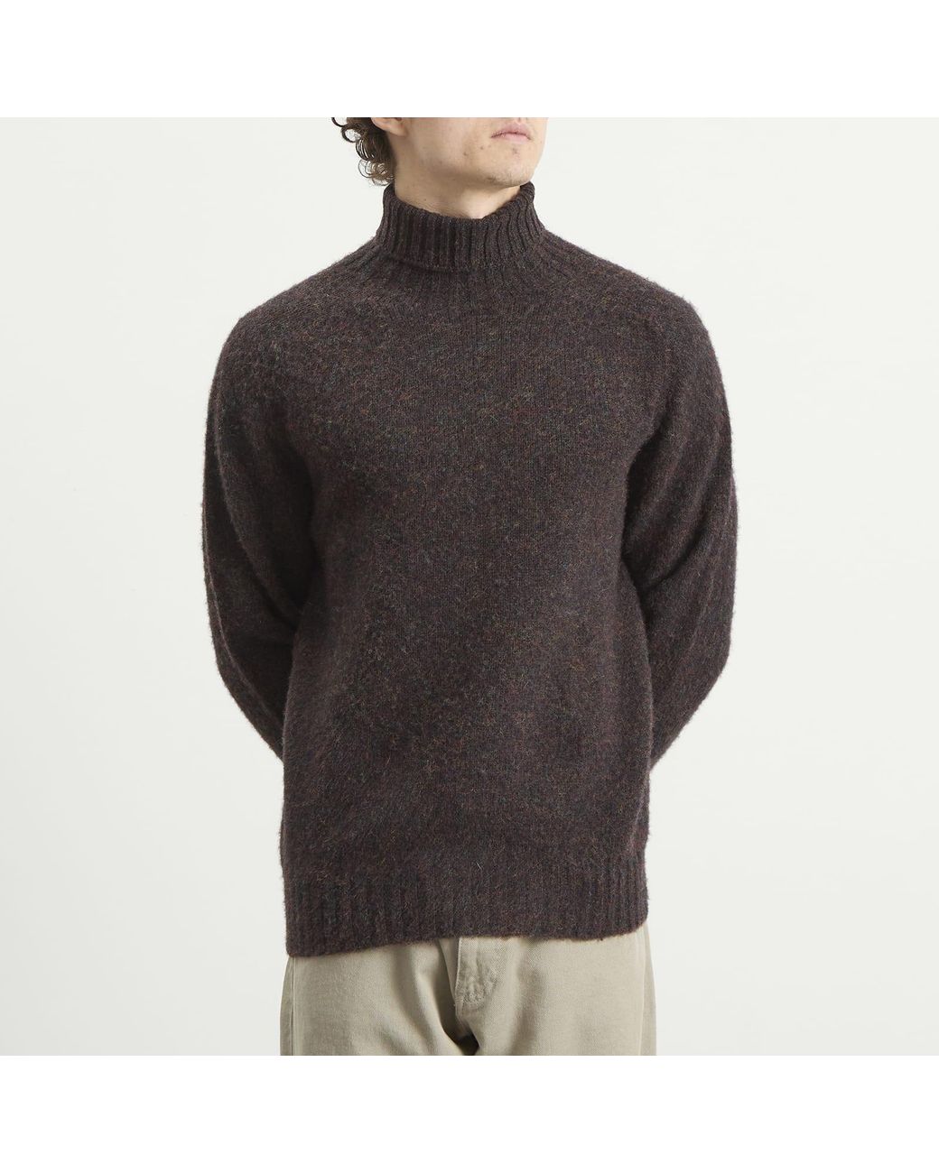 Howlin' By Morrison Black Howlin' Sylvester Roll Neck Knit for men