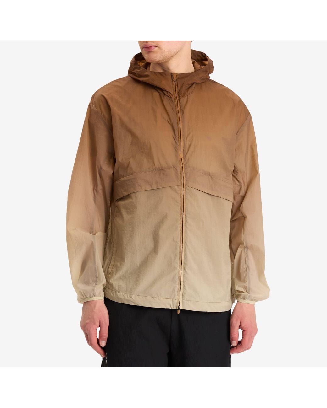 REPRESENT 247 Brown Hooded Training Jacket for men