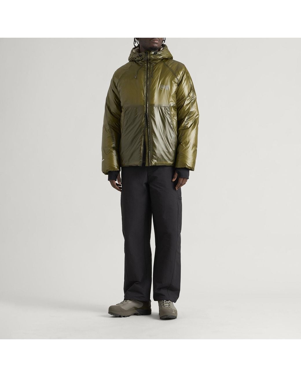 Purple Mountain Observatory Green Shield Translucent Down Jacket for men