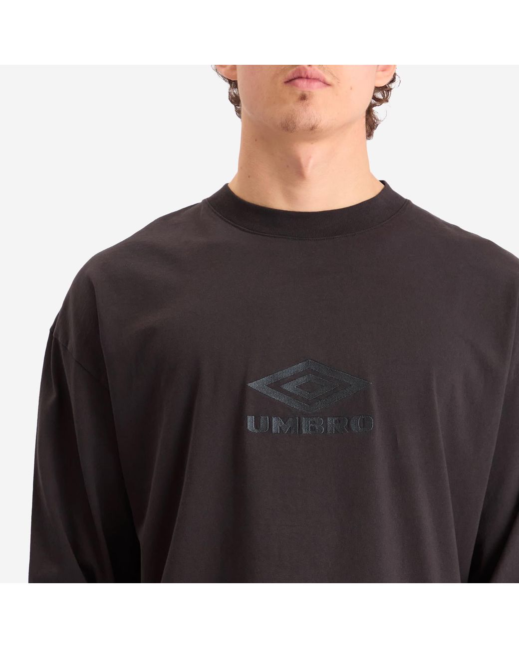☆UMBRO☆ Essential Long Sleeve T-Shirt Black UQ121CRL19 UQ1 UUM1UBT3_UAU_UMBRO_F1_copy.jpg