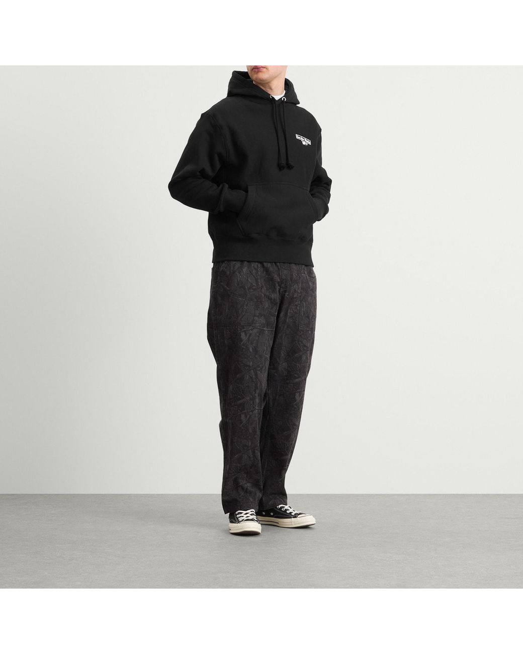 Service Works Black Trademark Hoodie for men