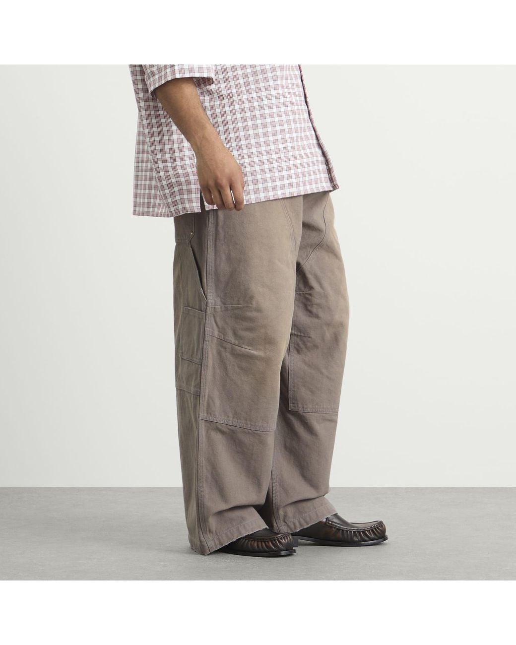 Willy Chavarria Brown Stockton Double Knee Pant for men