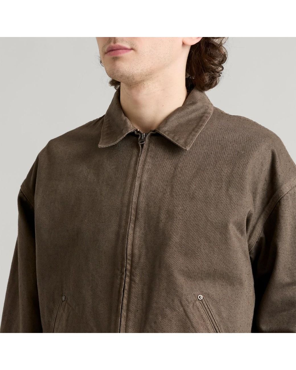 Kaptain Sunshine Green Dyed Denim Work Jacket for men