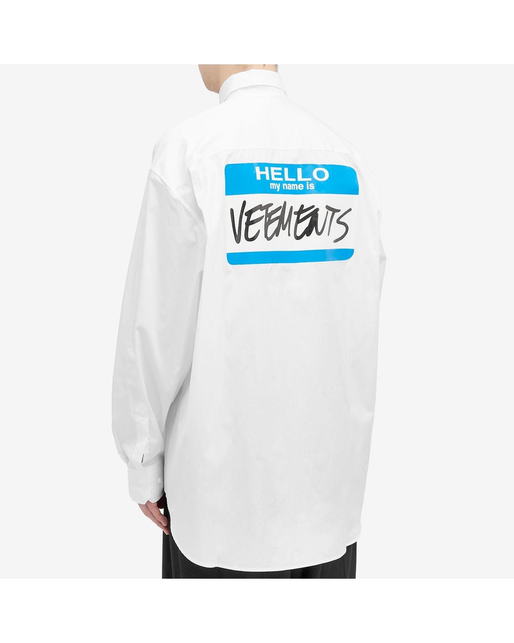 Vetements My Name Is Shirt in White for Men | Lyst
