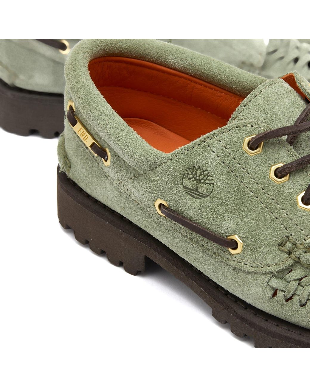 Timberland End. X Authentic 3 Eye Boat Shoe in Green for Men | Lyst UK