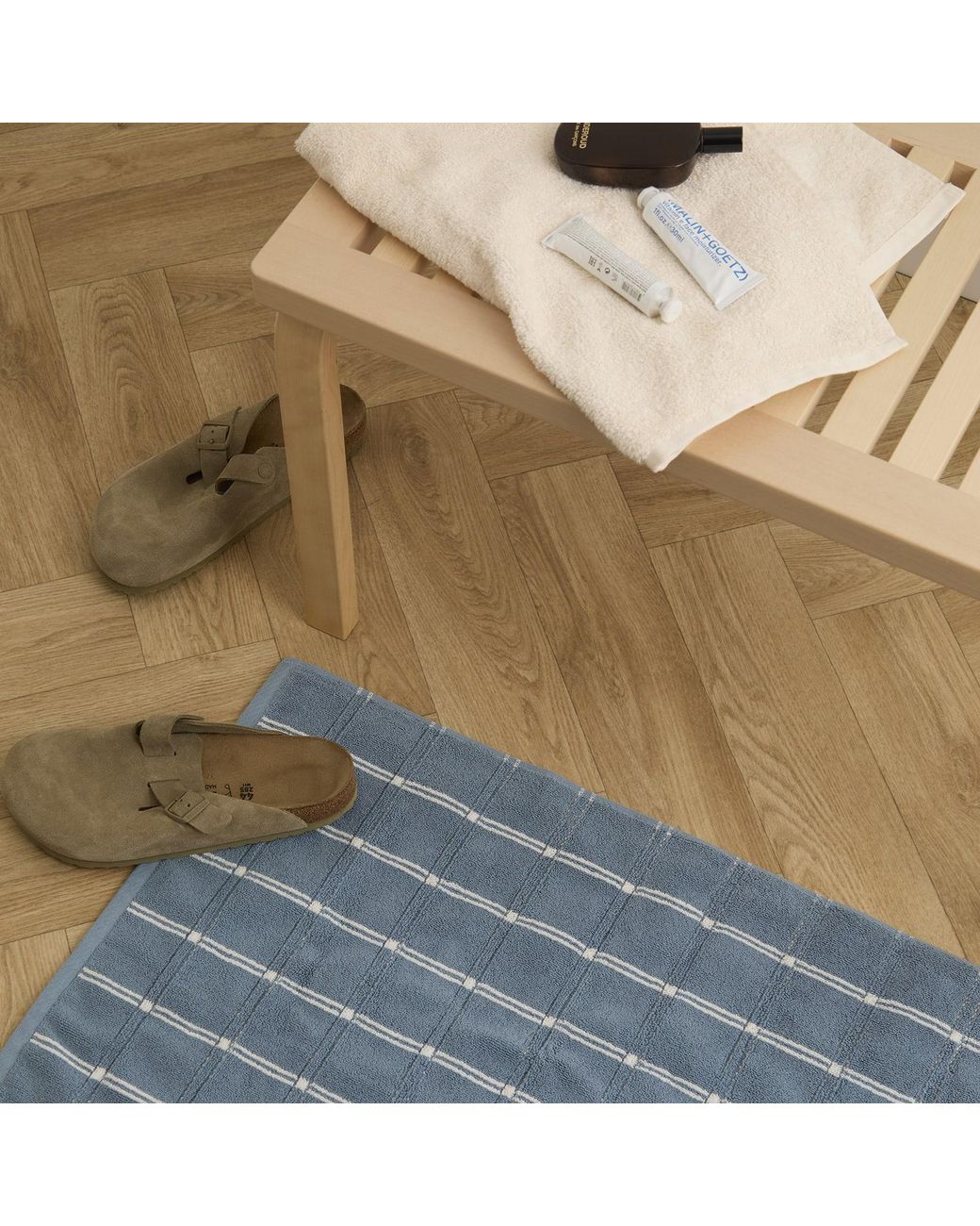 BAINA Blue Devon Bath Mat