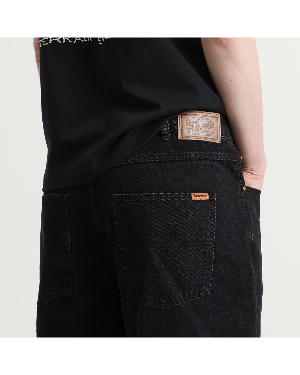 Butter Goods Baggy Denim Shorts in Black for Men | Lyst