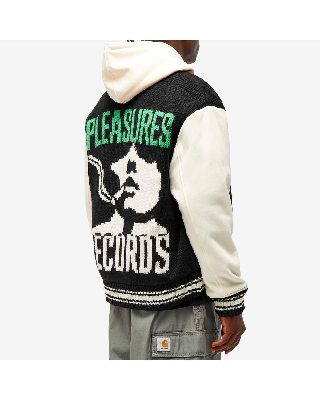 Pleasures Smoke Knitted Varsity Jacket in Black for Men | Lyst Pleasures Smoke Knitted Varsity Jacket in Black for Men | Lyst