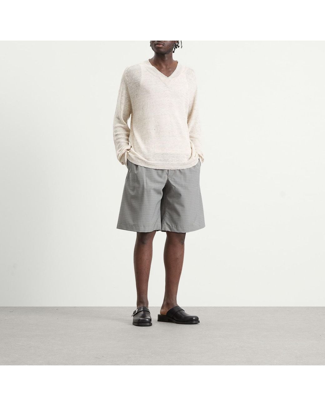 Our Legacy Gray Ponte Shorts for men