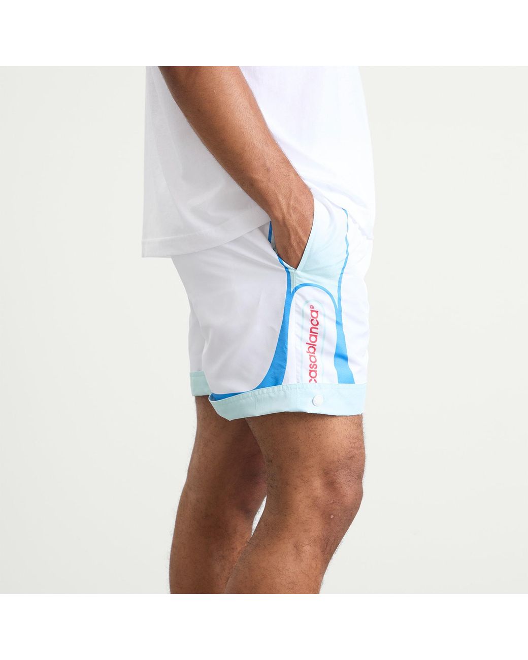 Casablanca Blue Fuji Printed Swim Shorts for men