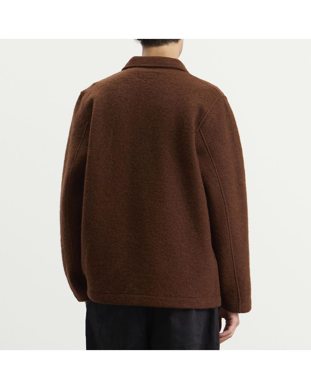 Universal Works Brown Wool Fleece Field Jacket for men