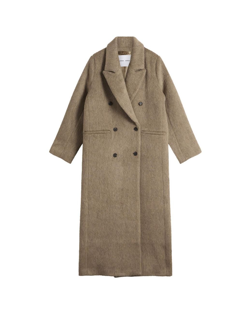 Samsøe & Samsøe Natural Sajilla Hairy Wool Coat