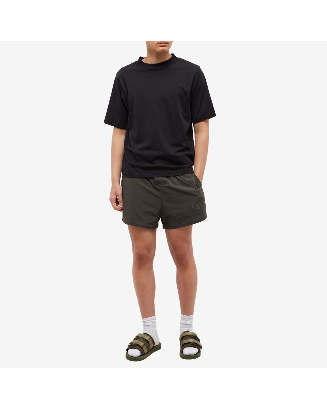 Fear of God ESSENTIALS Nylon Running Shorts in Black for Men Lyst